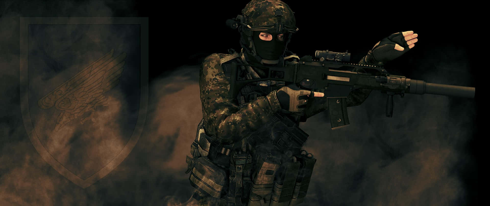 Elite Special Forces Combating The Enemy Background