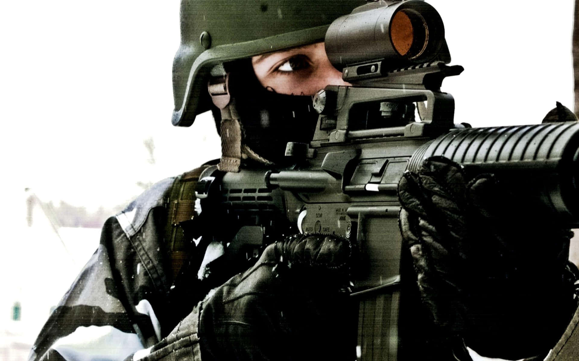 Elite Special Forces Operators Ready For Action Background