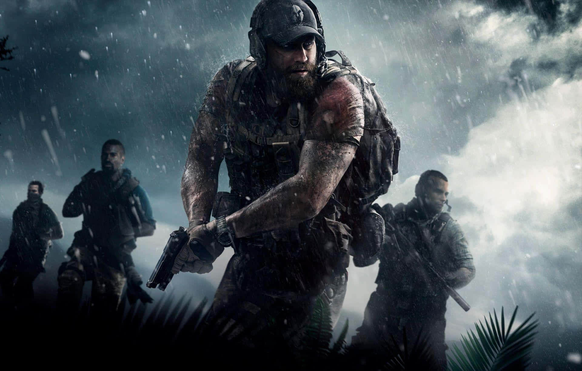Elite Special Forces Unit Embark On Mission Background