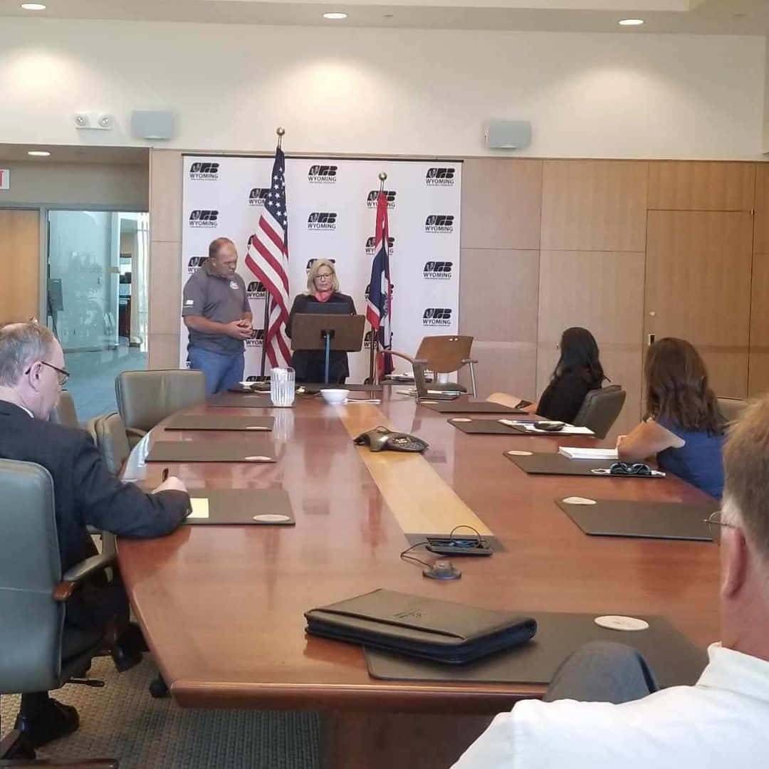 Elizabeth Cheney Speaking To Board Background