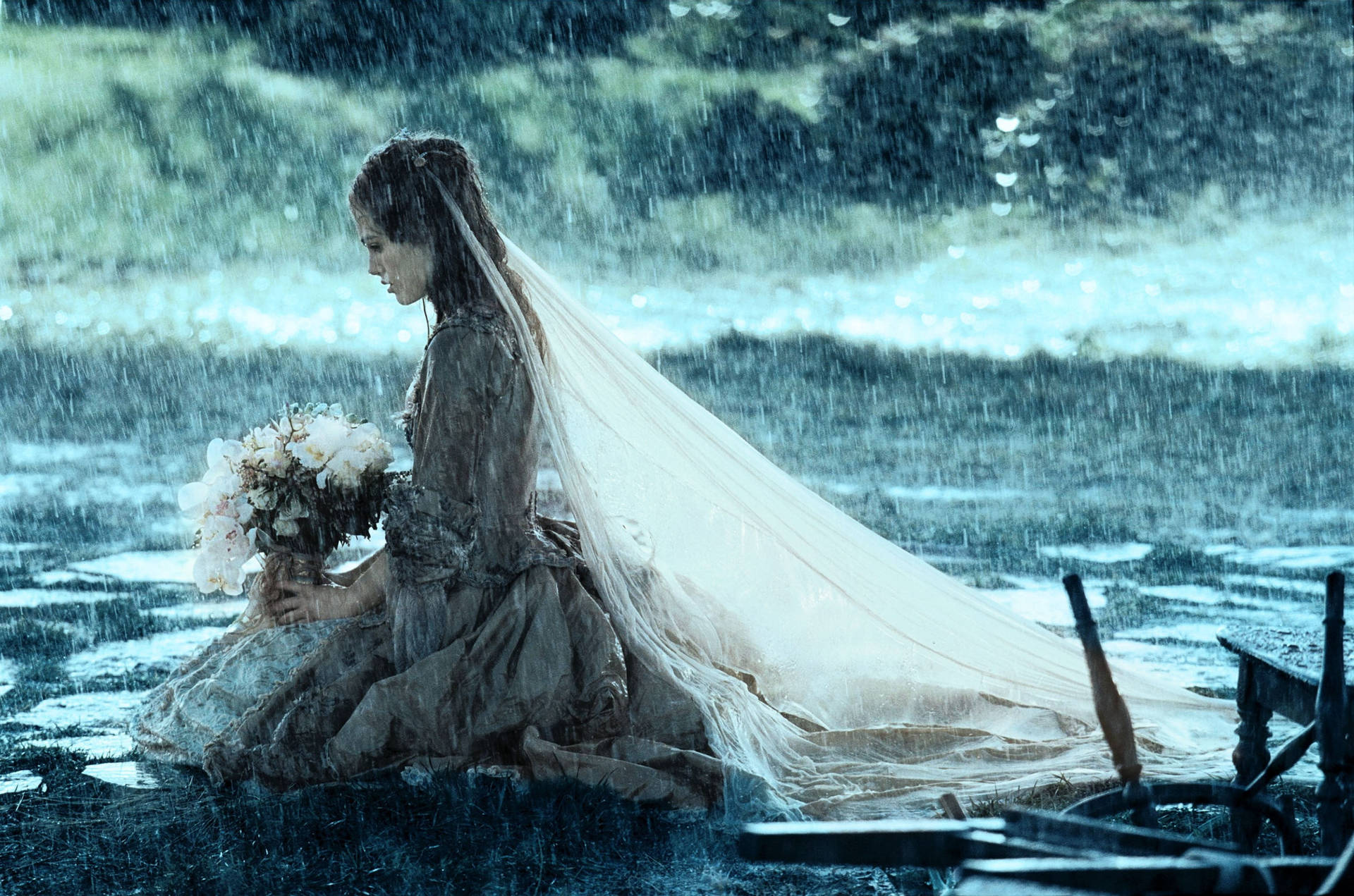 Elizabeth Swann In Wedding Dress Background