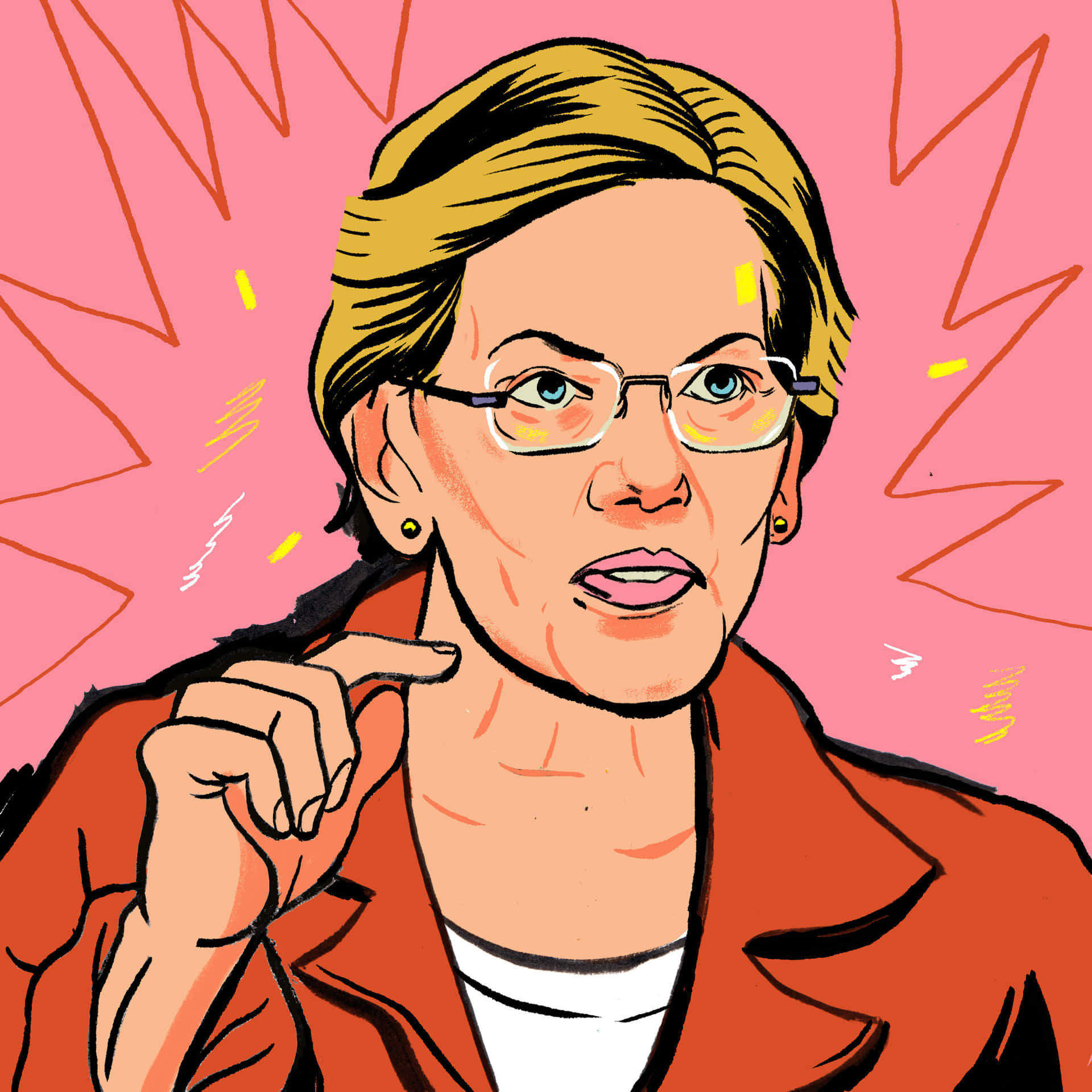 Elizabeth Warren Cartoon Background