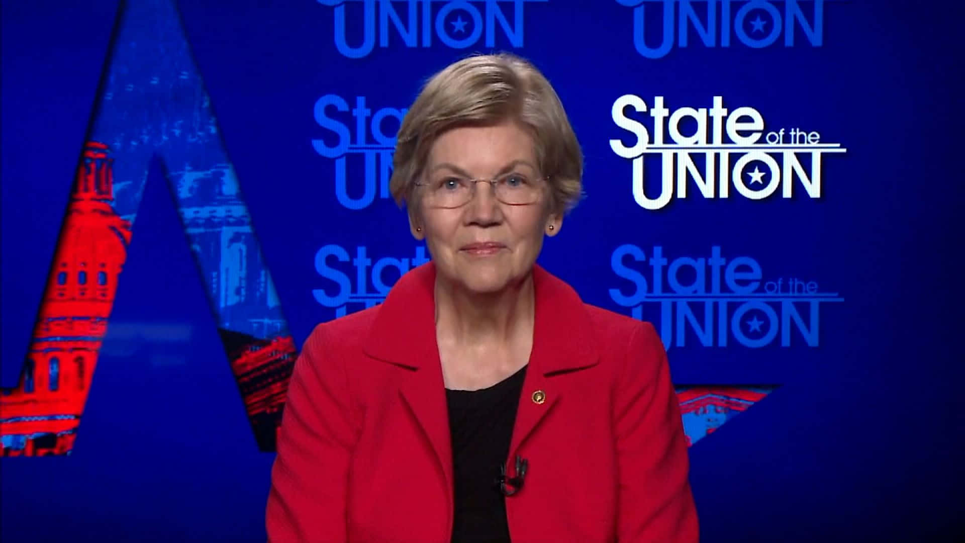 Elizabeth Warren Tv Interview Background