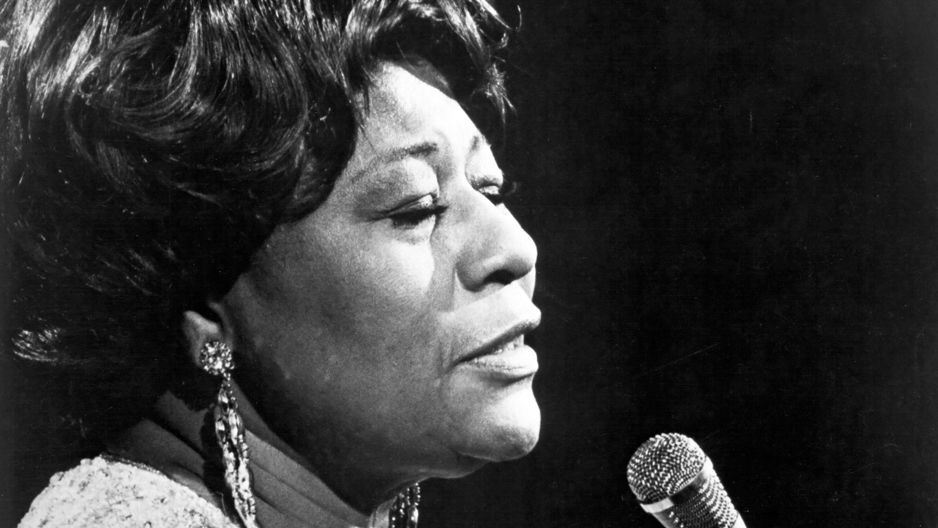 Ella Fitzgerald Enjoying Singing Background