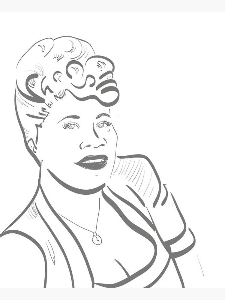 Ella Fitzgerald Gray Lines Art Background