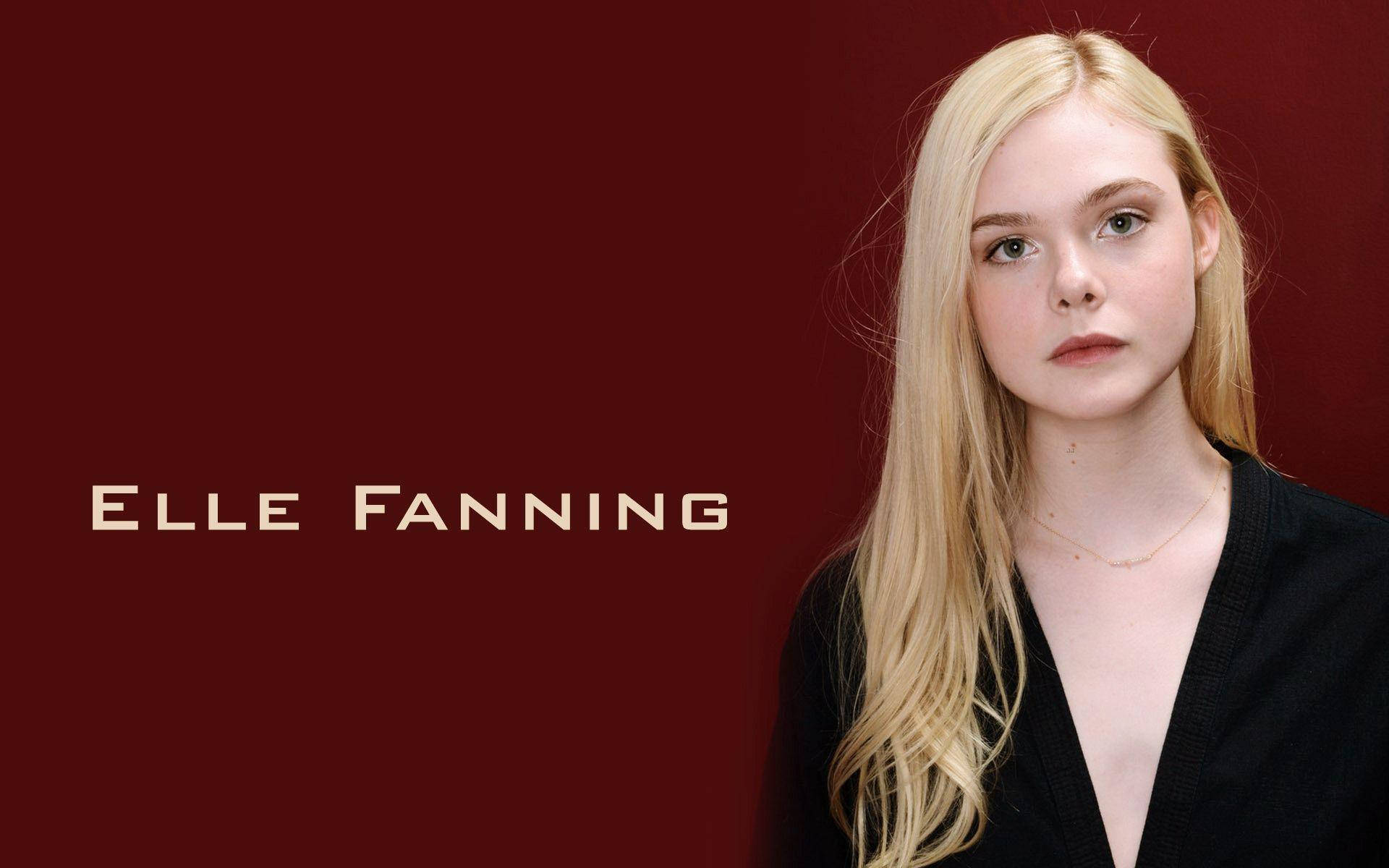 Elle Fanning Staring Blankly Background