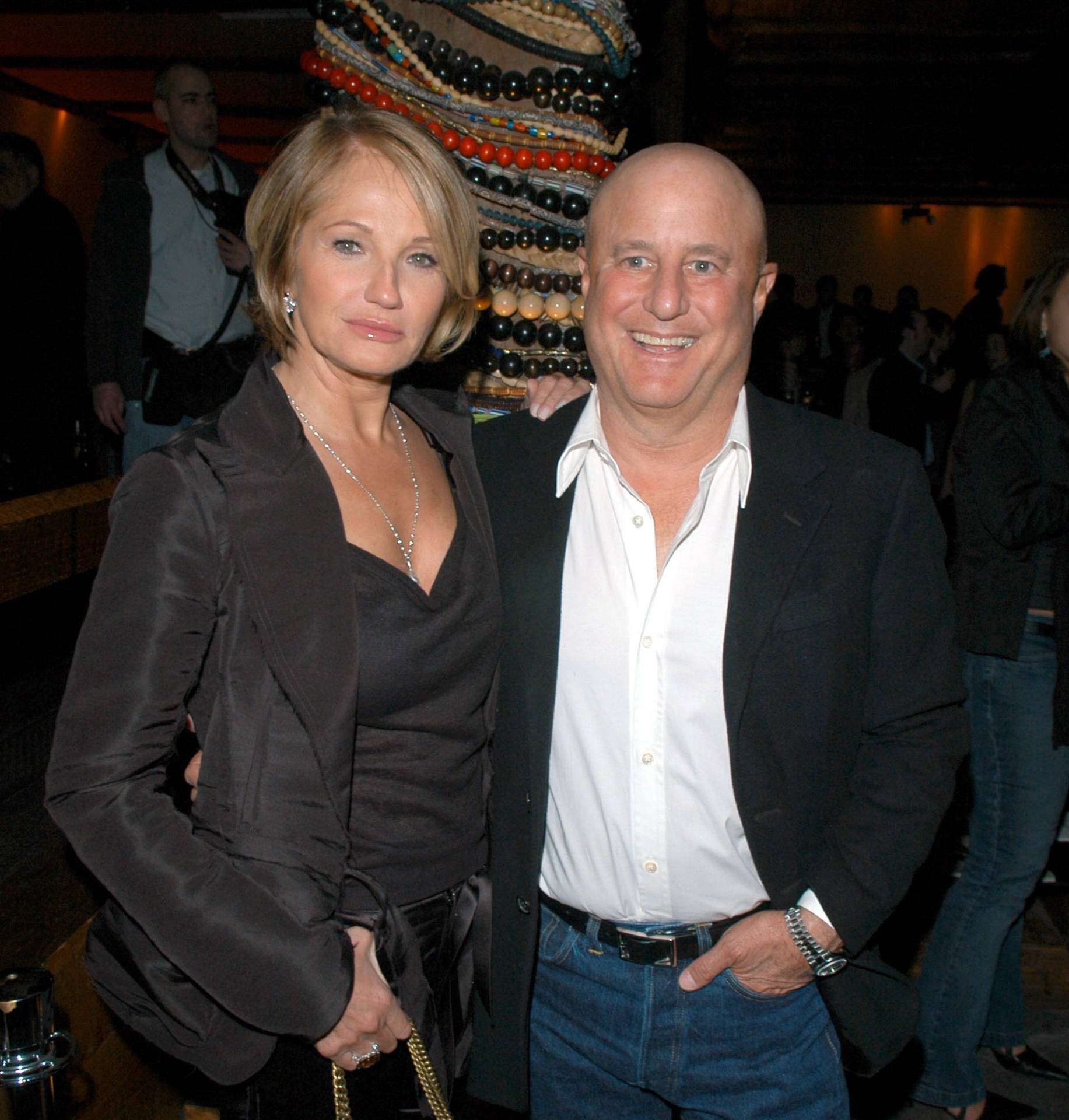 Ellen Barkin With Ron Perelman Background