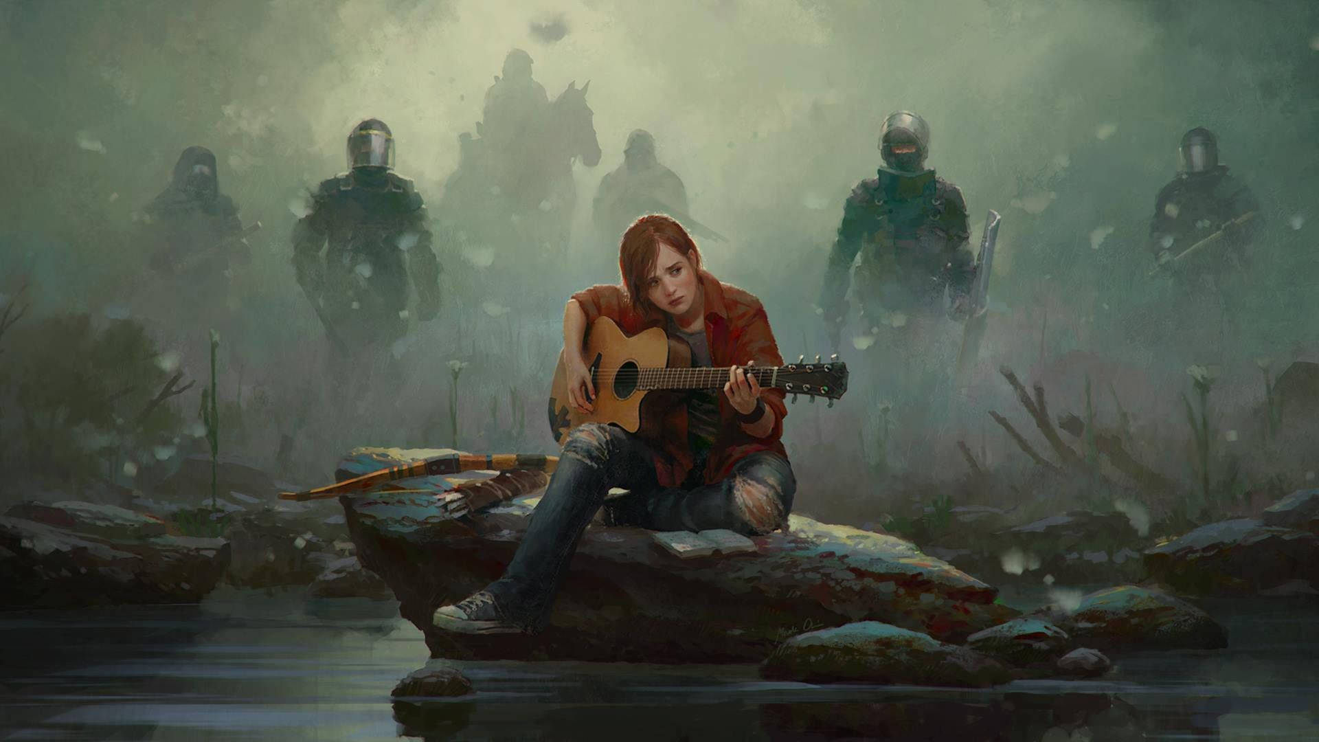 Ellie And Her Guitar The Last Of Us Background