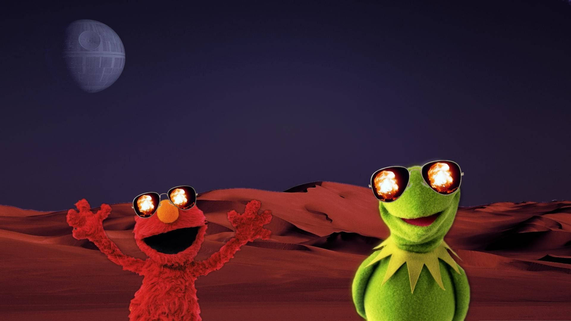 Elmo And Kermit The Frog Background