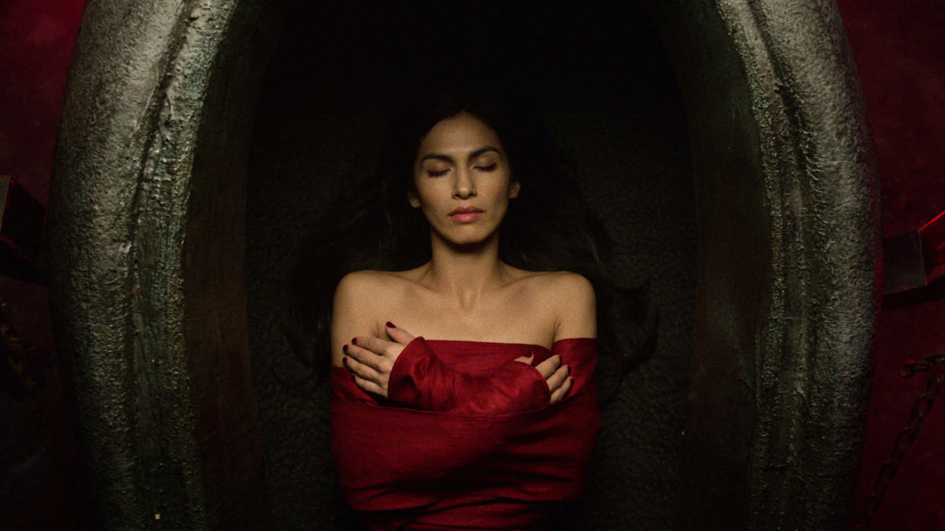 Elodie Yung Red Tube Background