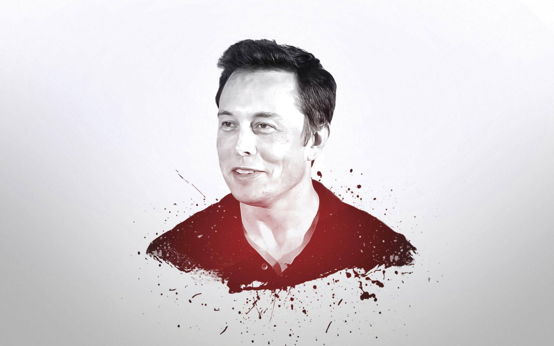 Elon Musk Abstract Portrait Background