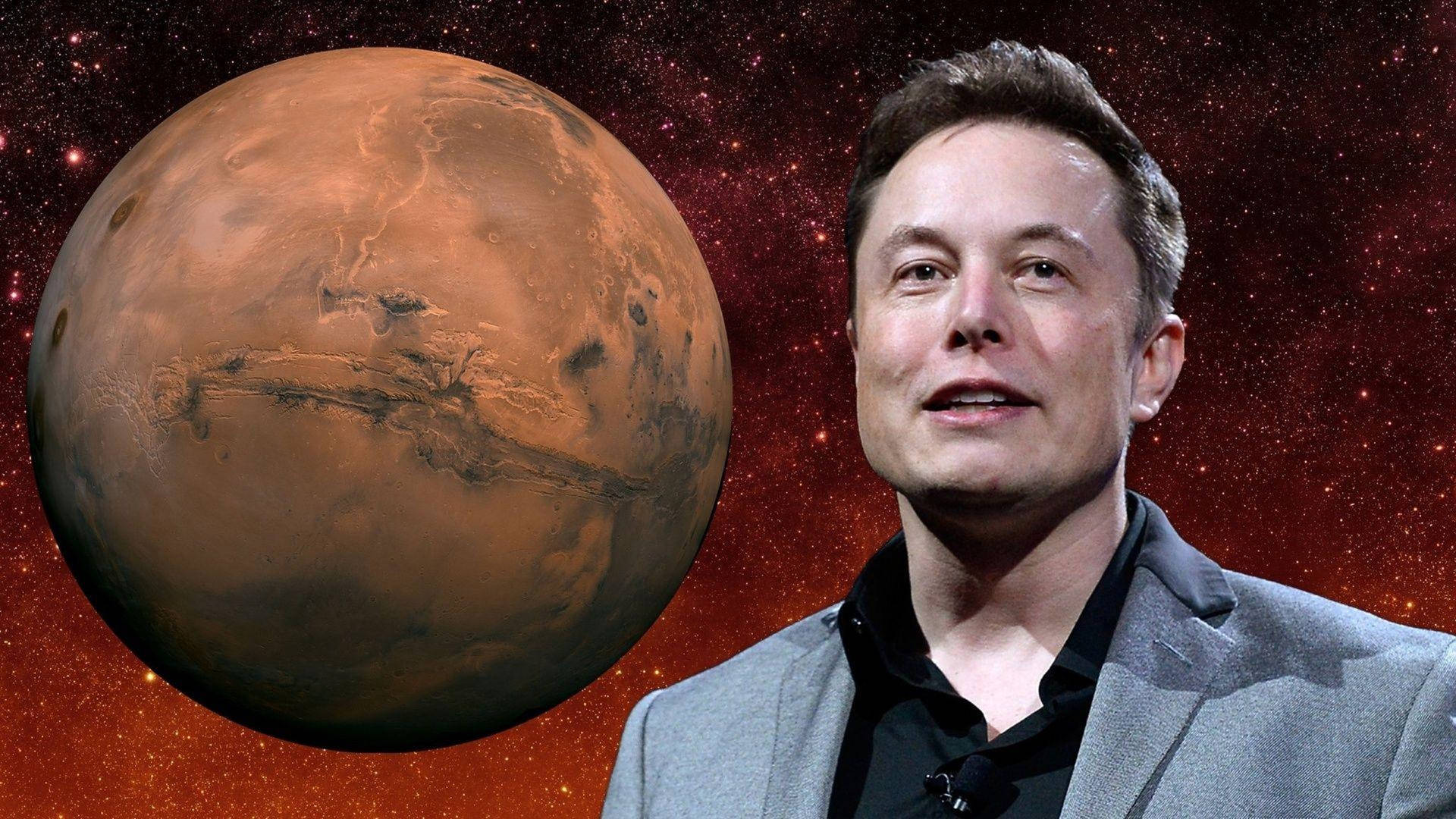Elon Musk Mars Talk Background