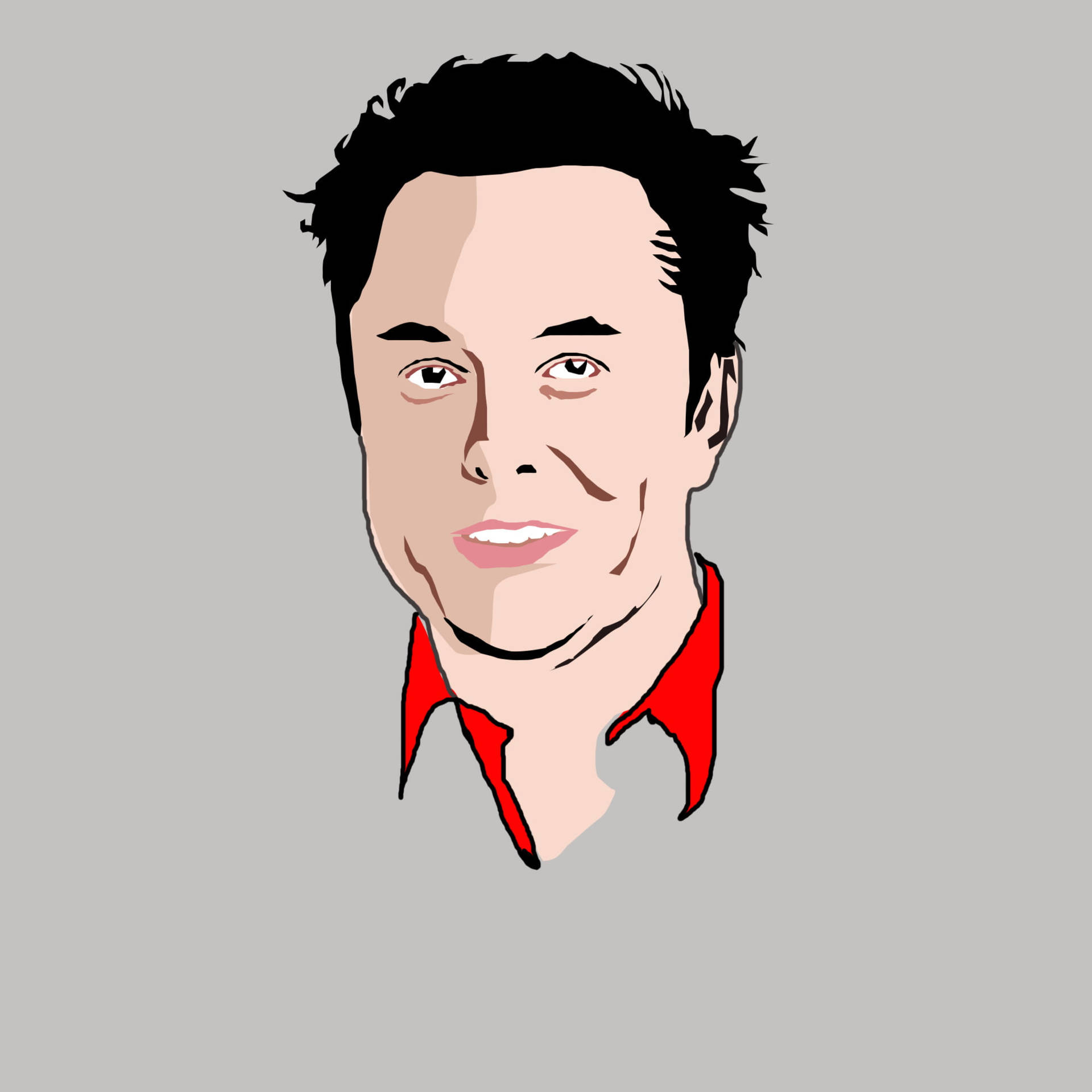 Elon Musk Minimalist Close-up