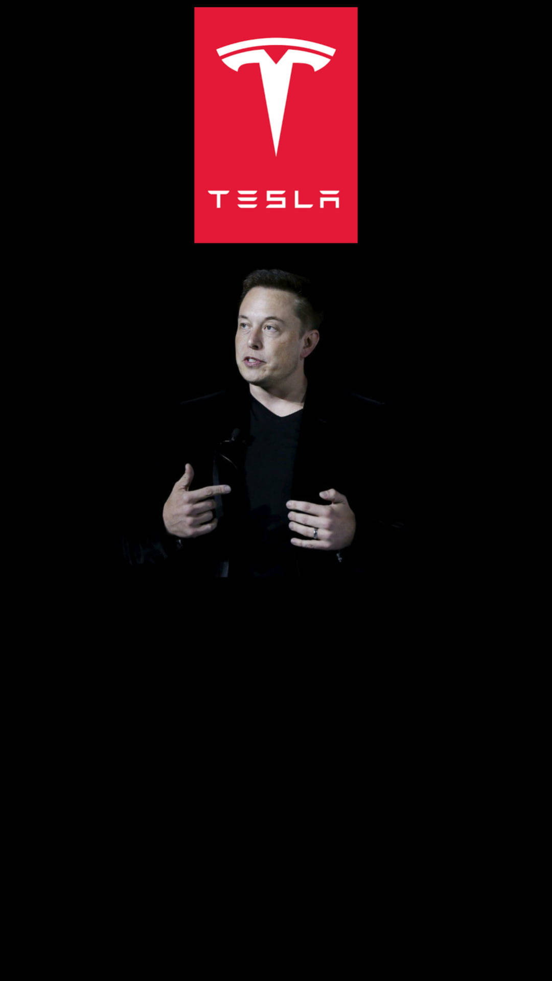 Elon Musk Tesla Logo Portrait Background