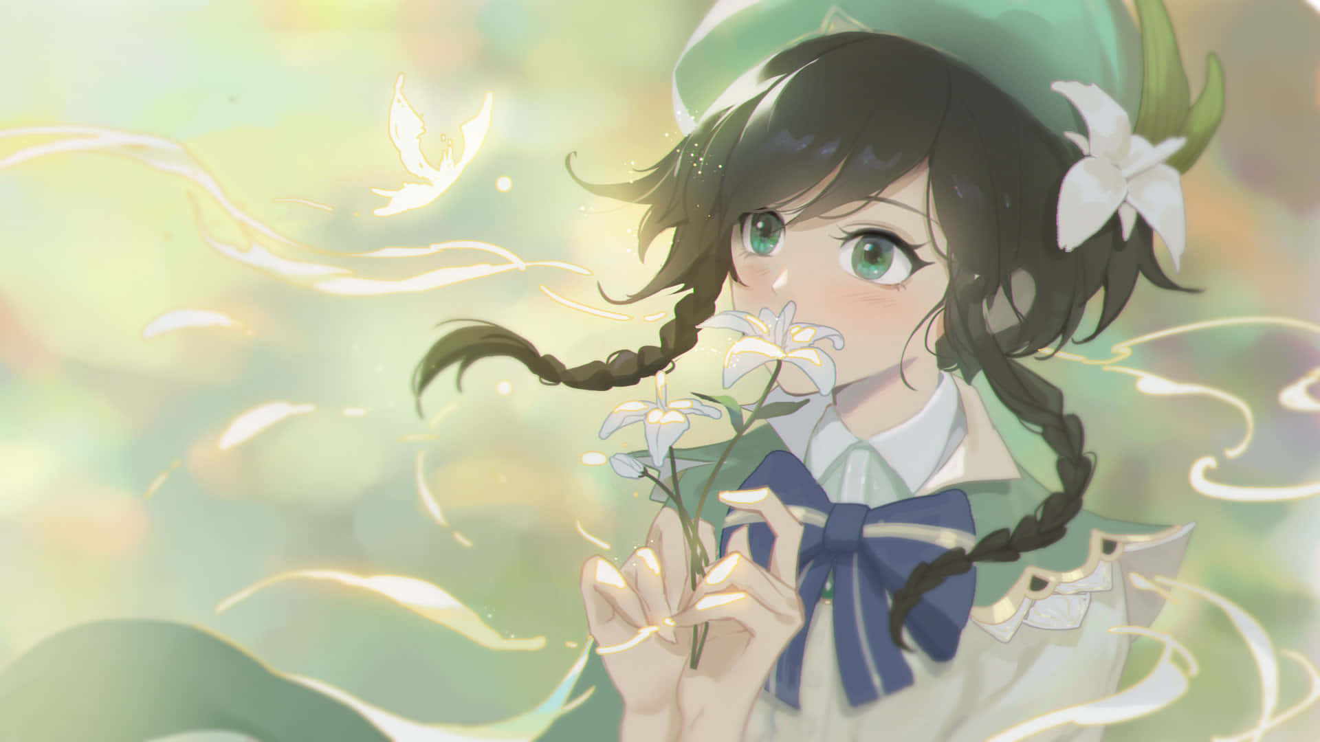 Eloquent Breeze: Venti In His Element Background
