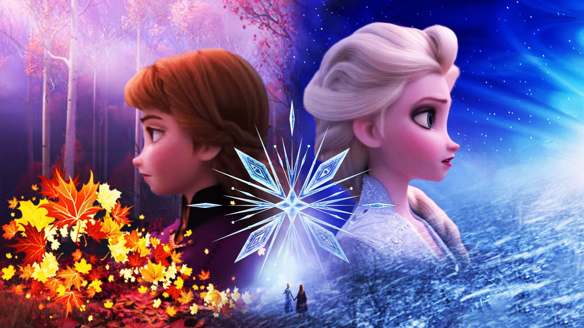 Elsa And Anna Elements Background