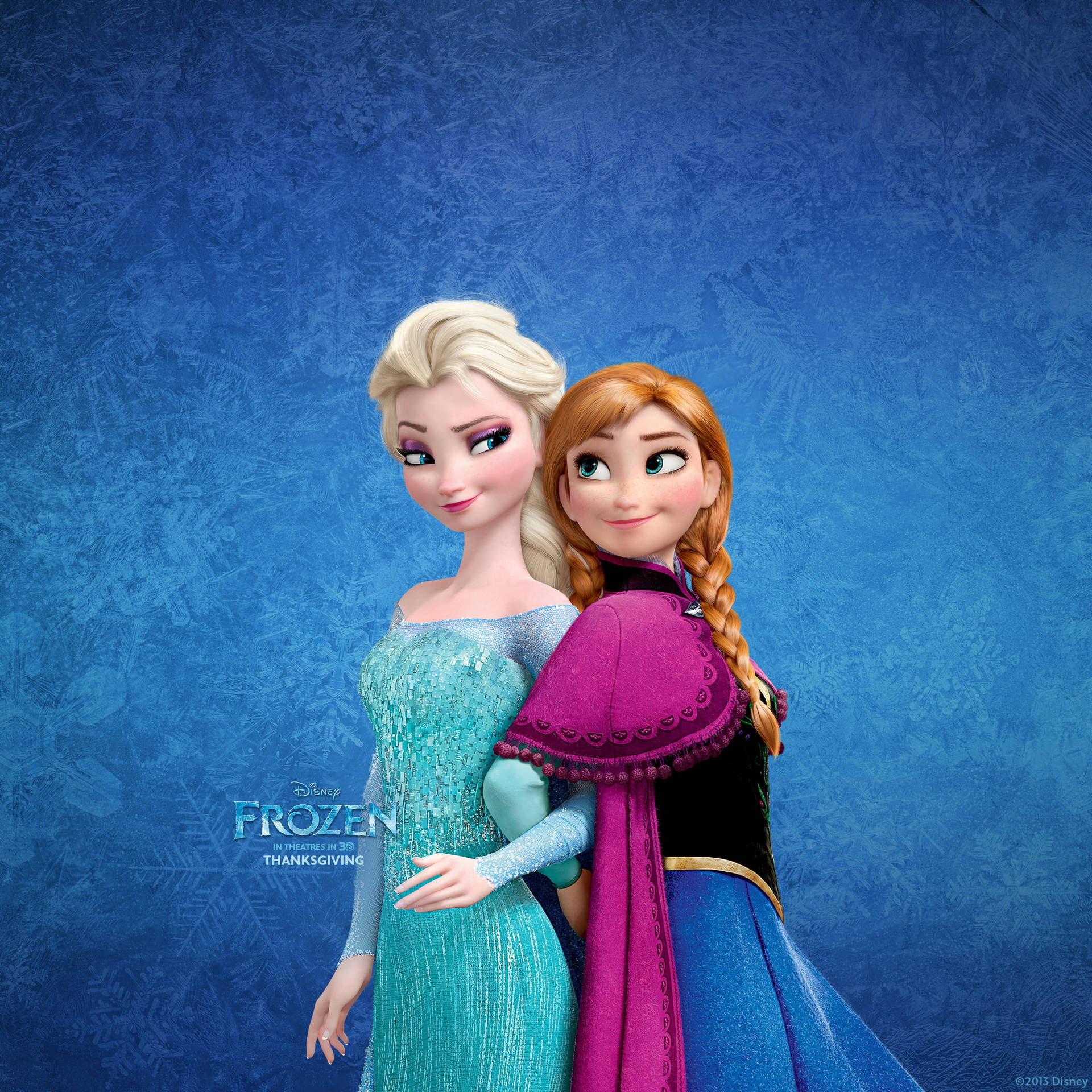 Elsa And Anna Film Poster Background
