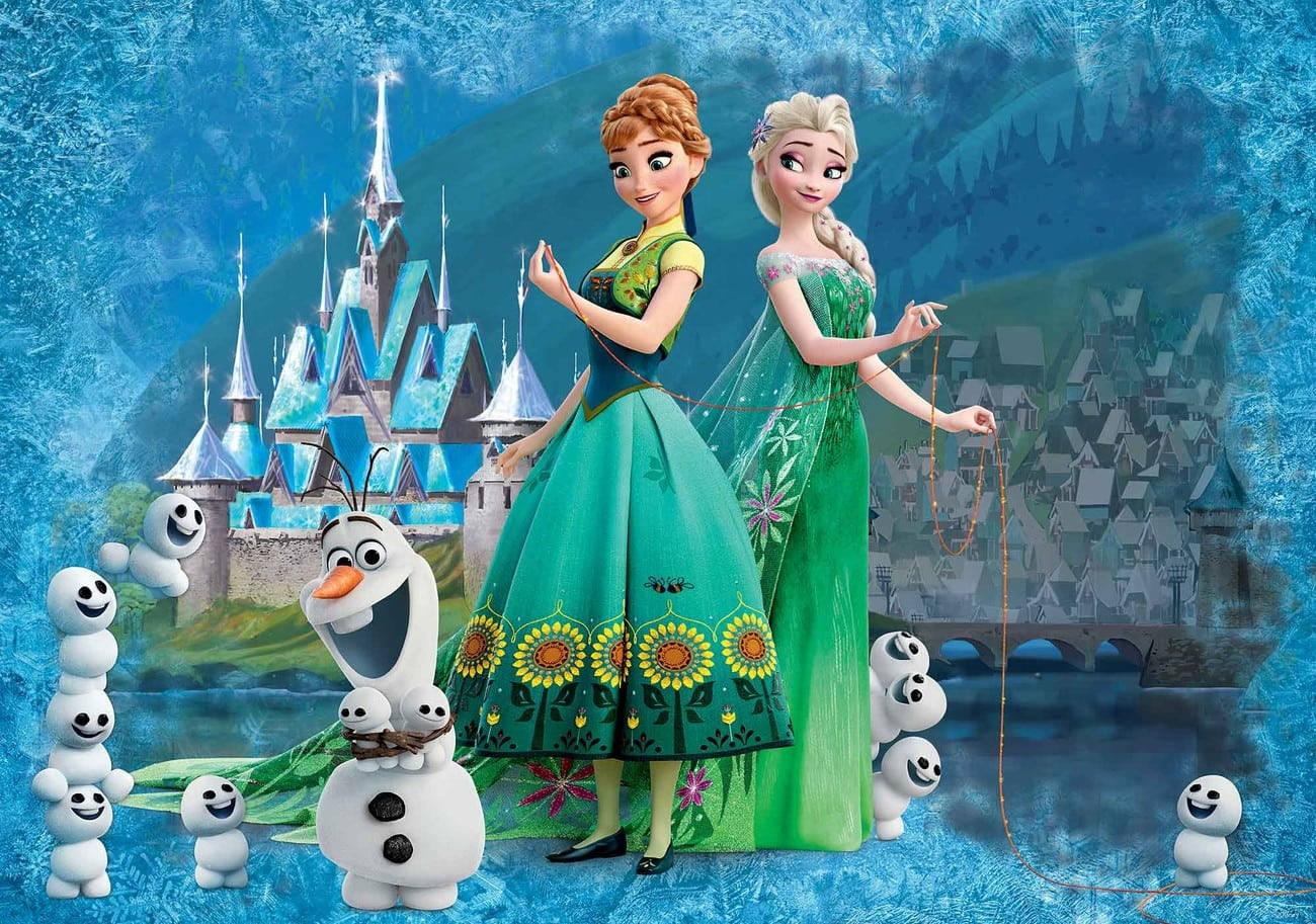 Elsa And Anna Green Poster