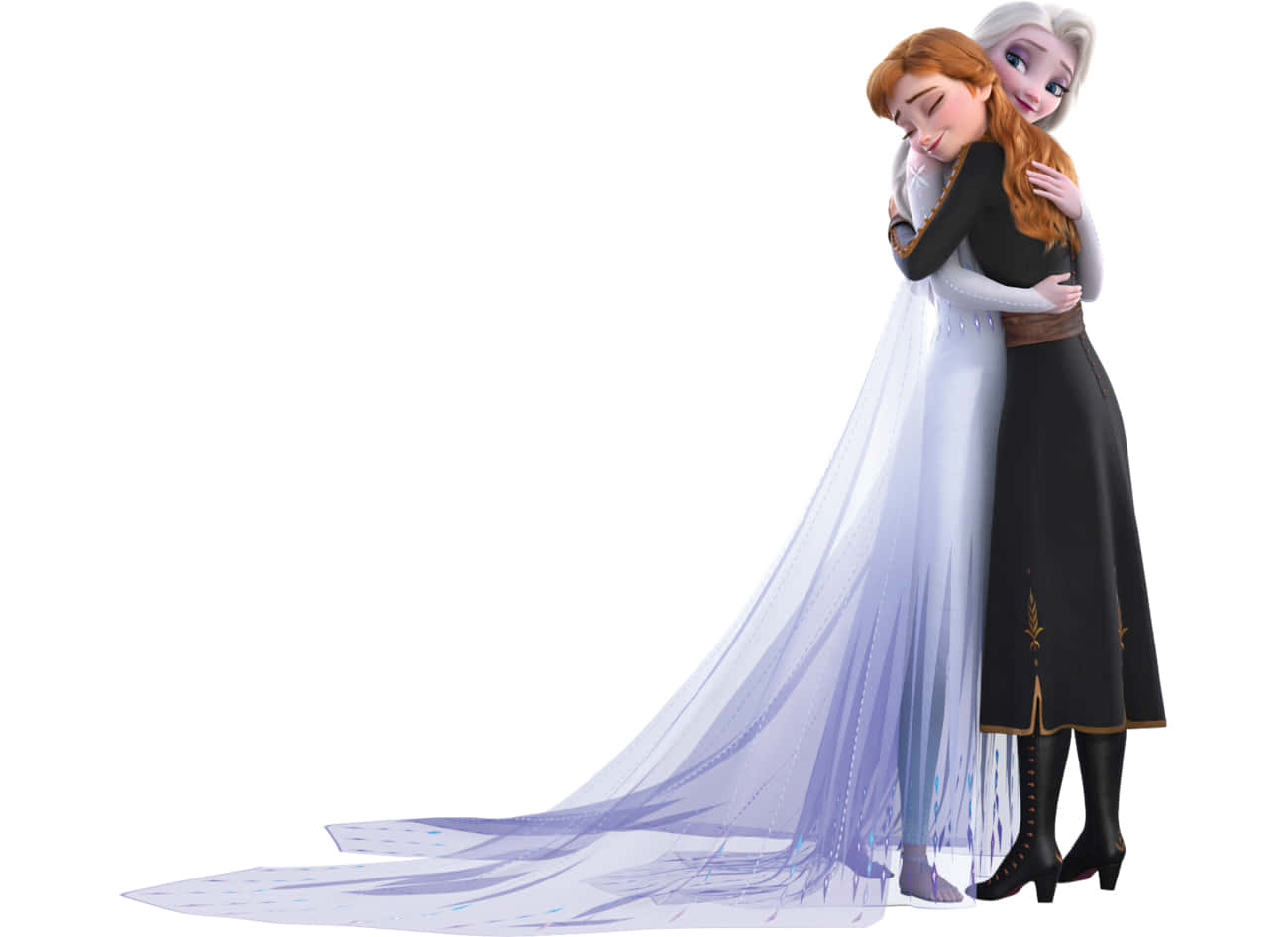 Elsa And Anna In A Frozen Scene Background