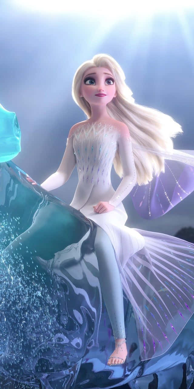 Elsa And Anna In Frozen Background