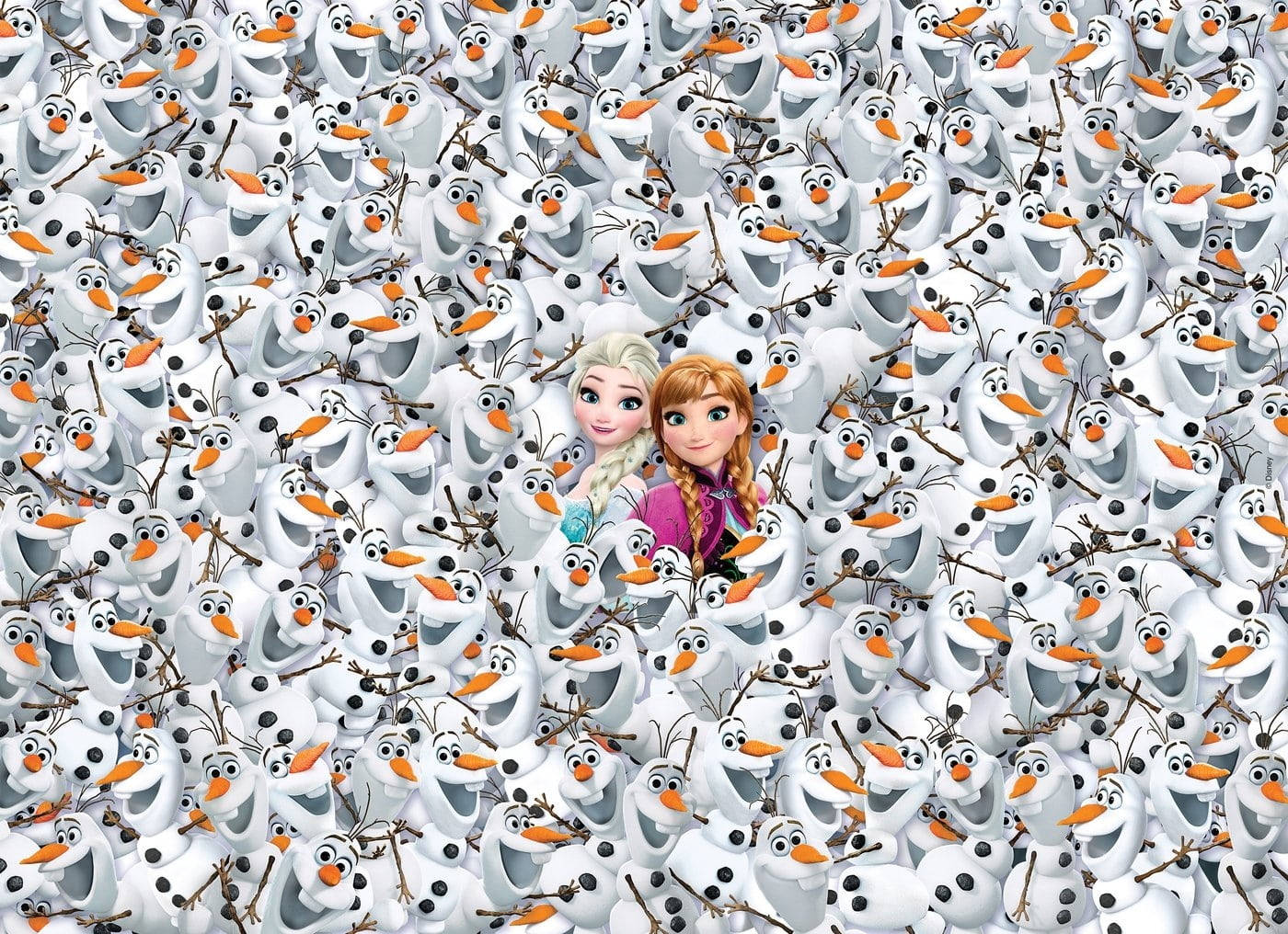 Elsa And Anna Olaf Pattern Background