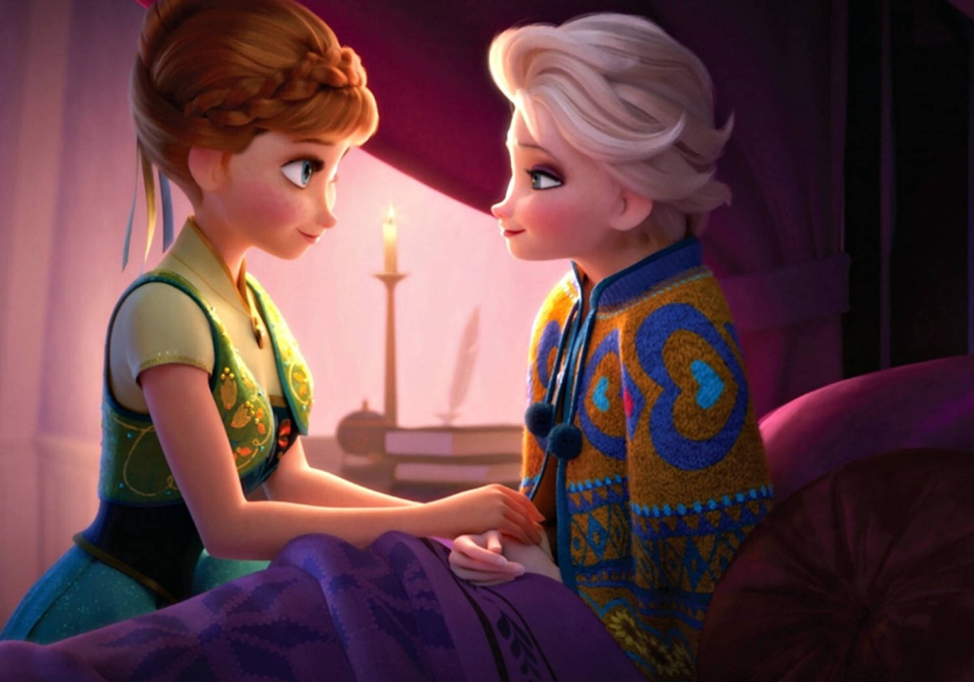 Elsa And Anna Room Background