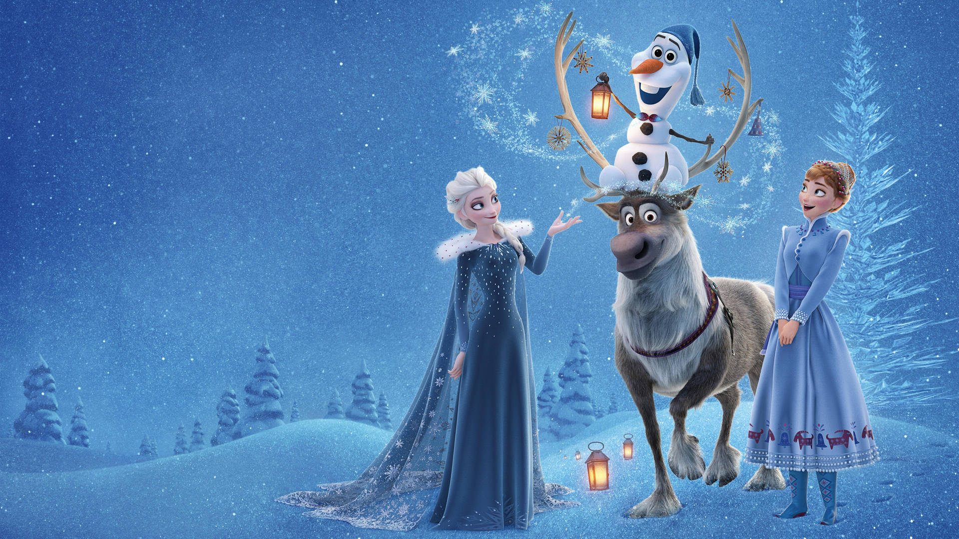 Elsa And Olaf Short Film Background