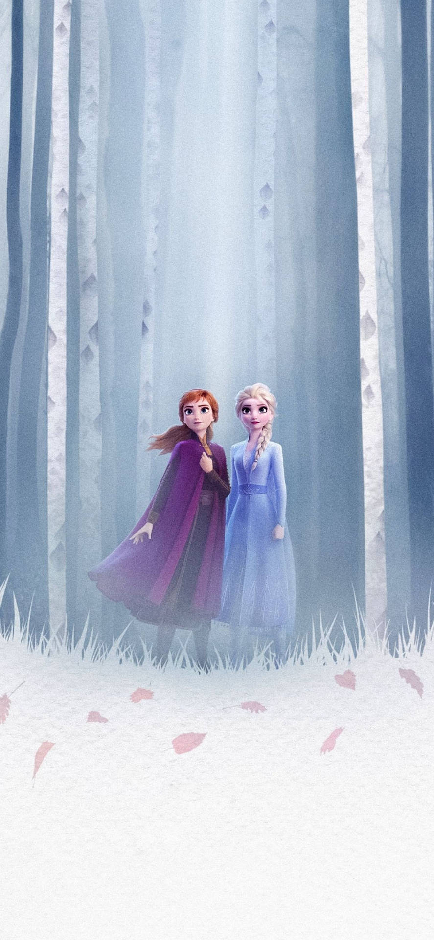 Elsa & Anna In The Woods Frozen 2 Background