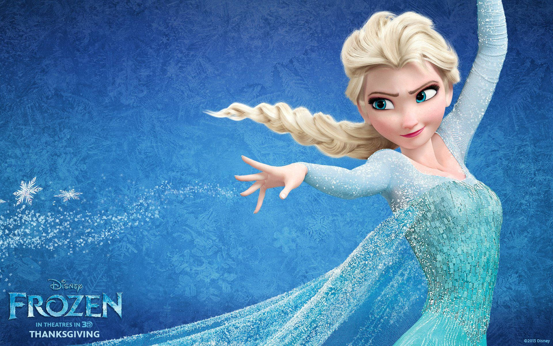 Elsa Frozen Blue Dress Background