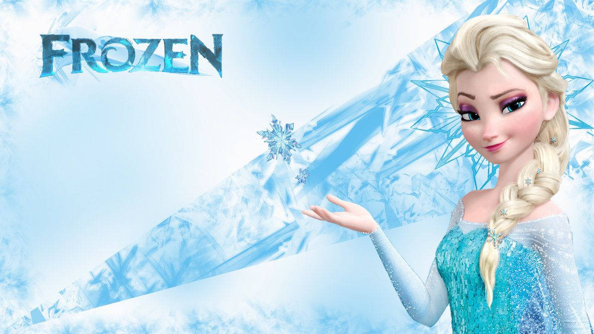 Elsa Frozen Icy Blue Background