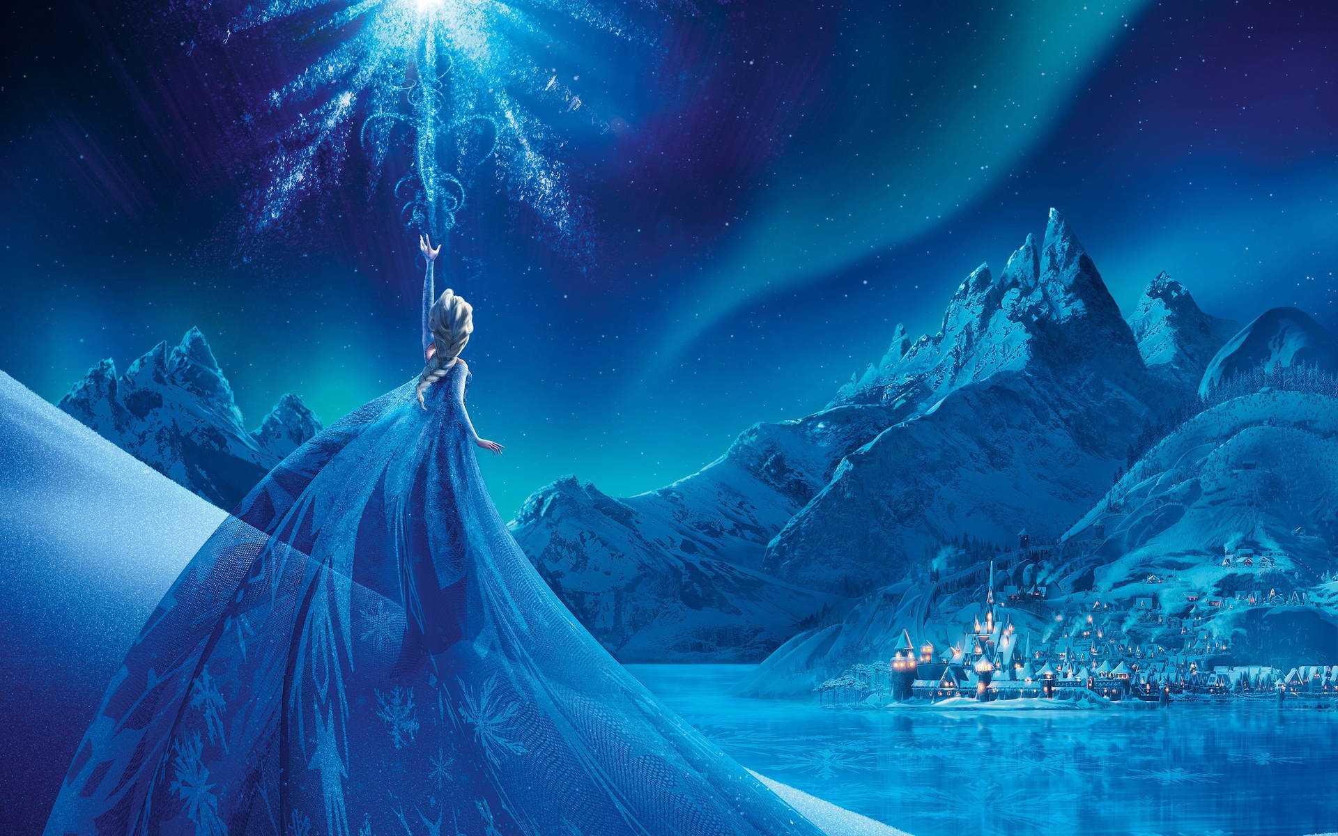 Elsa Near Frozen Castle