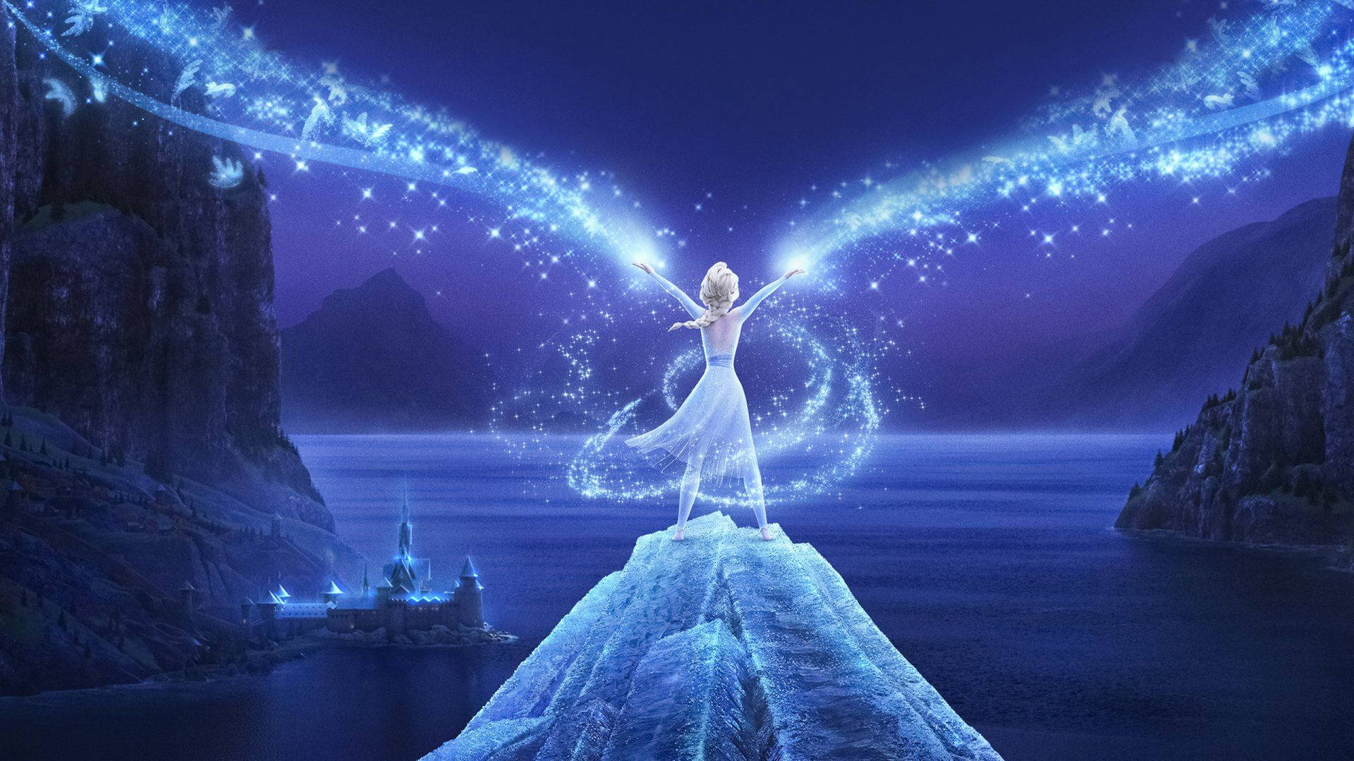 Elsa On Cliff Frozen 2 Background