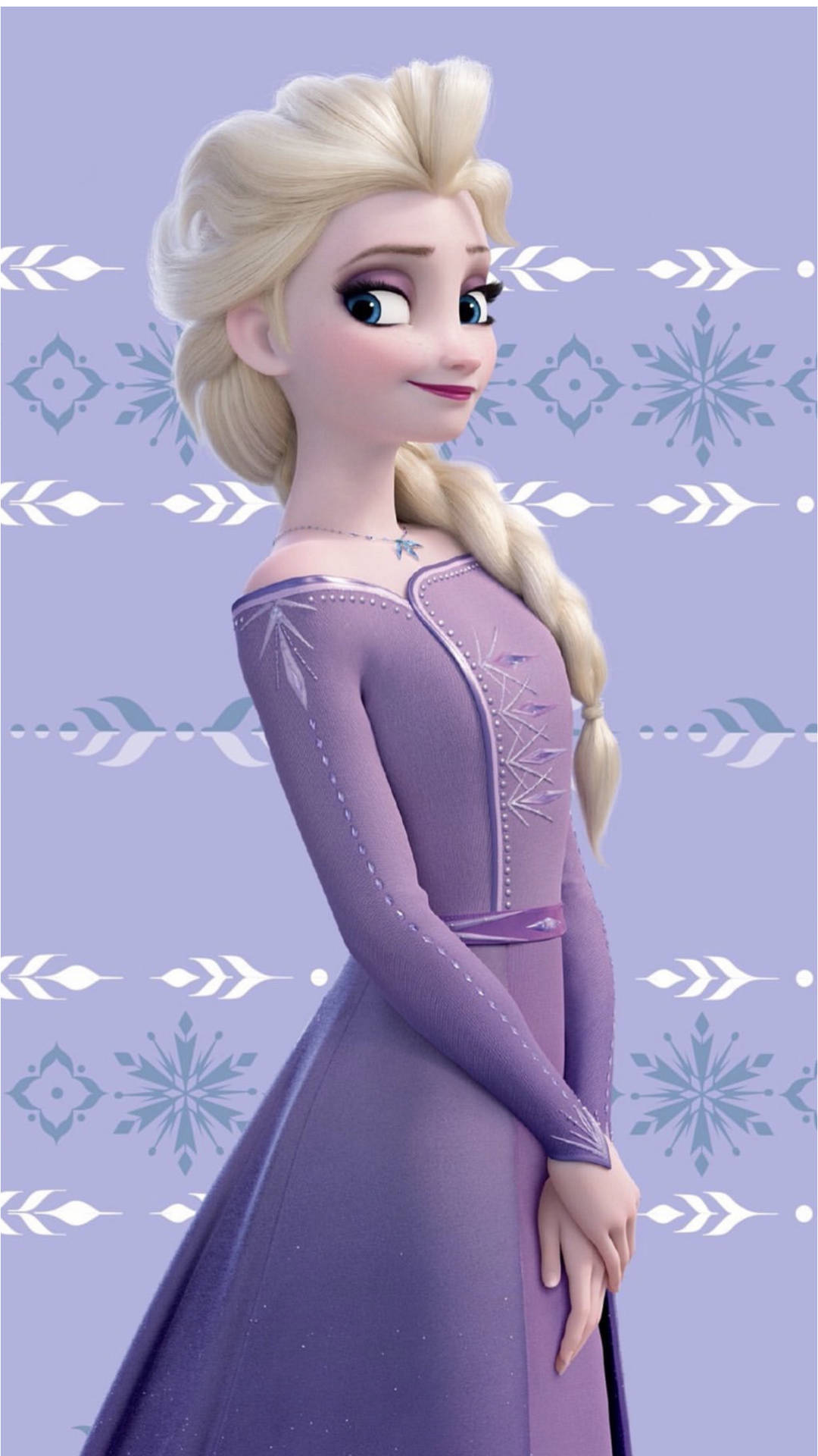 Elsa Posing In Frozen 2 Background