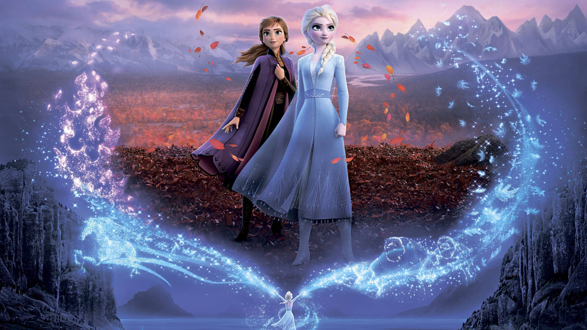 Elsa Protecting Anna Frozen 2 Background