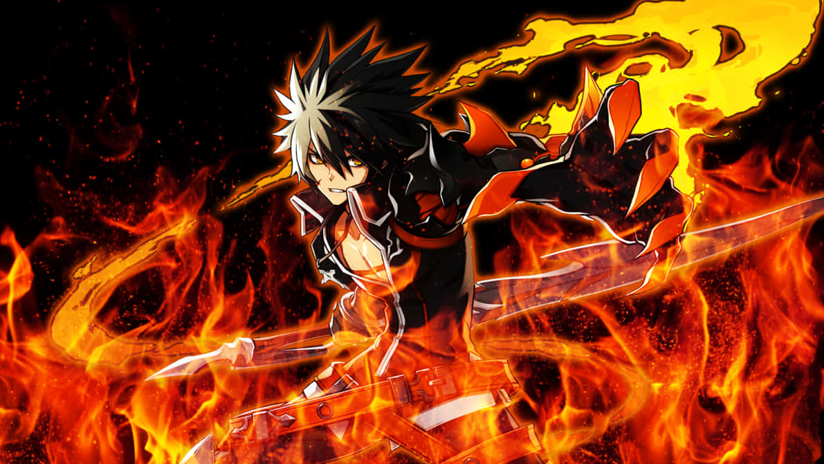 Elsword Who Is Reckless And Loves To Blow Fire Background