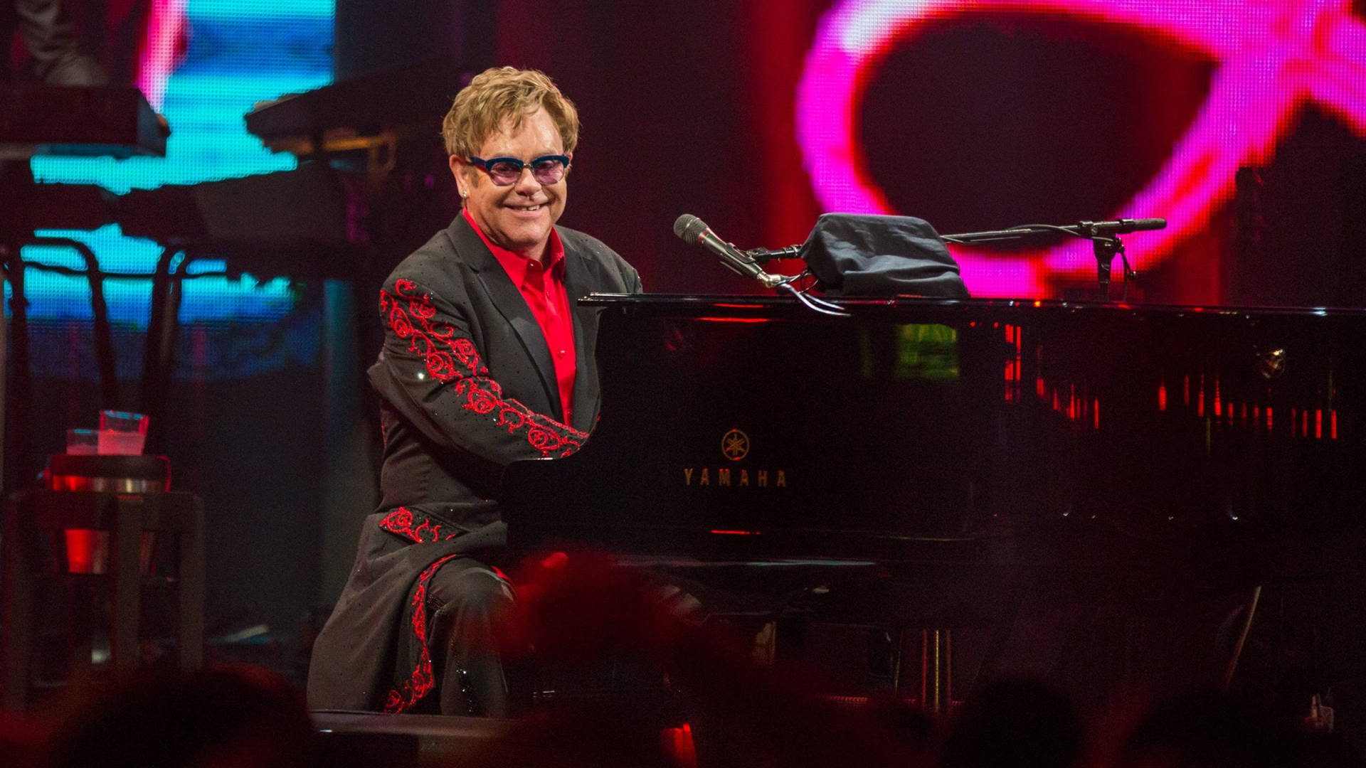 Elton John Glam Piano Concert Background