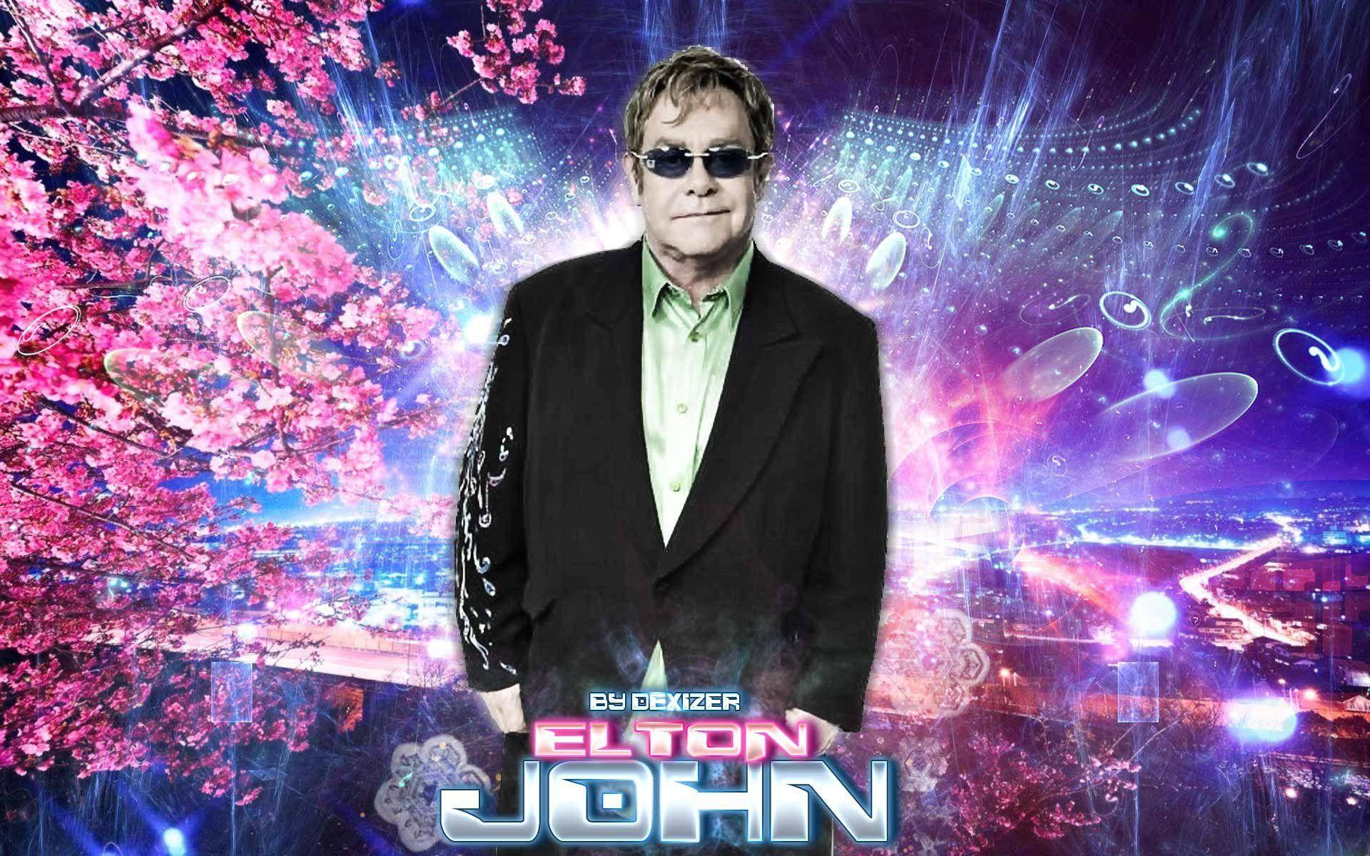 Elton John Rocketman Purple Background