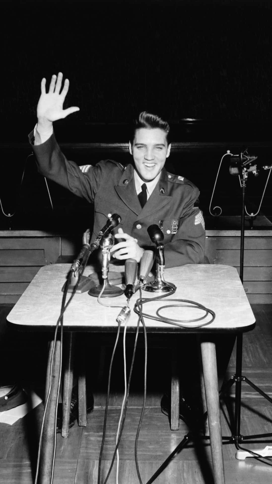 Elvis Presley At The Elvis Presley Memorial In San Francisco, California, Jun Background