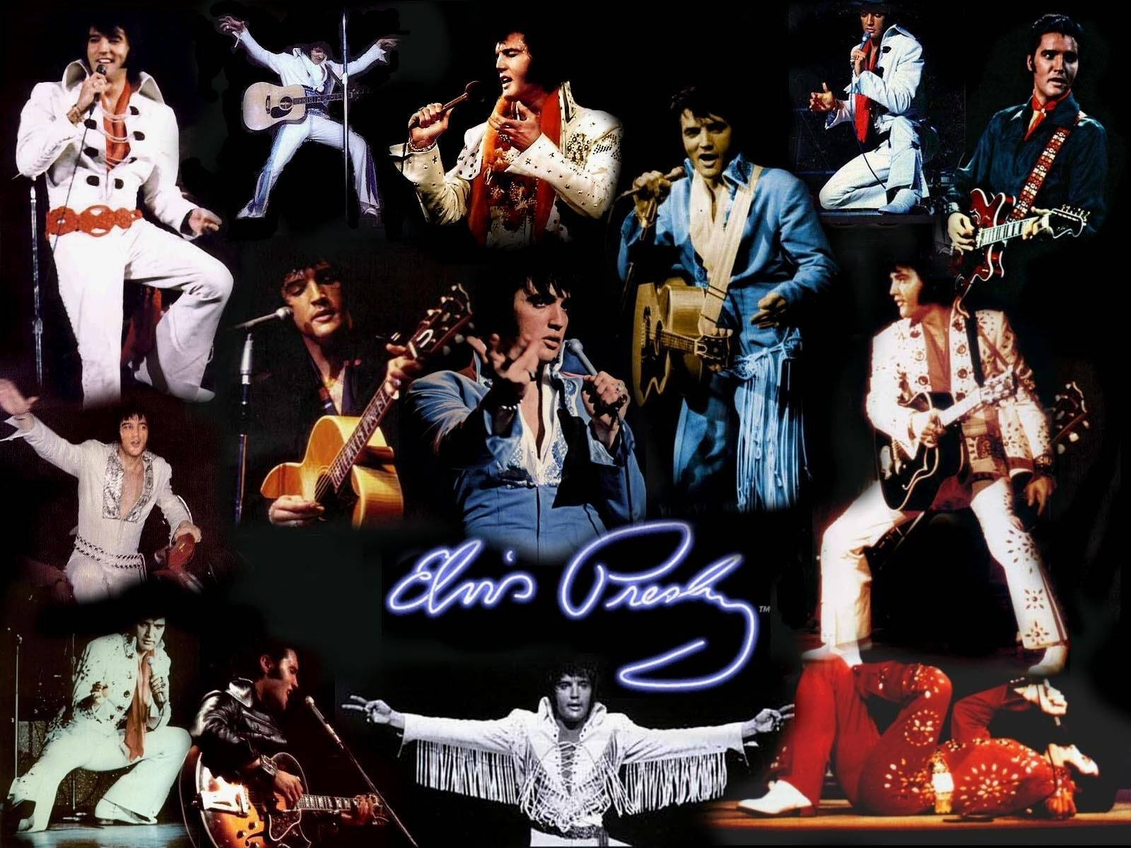 Elvis Presley Collage Fanart Background