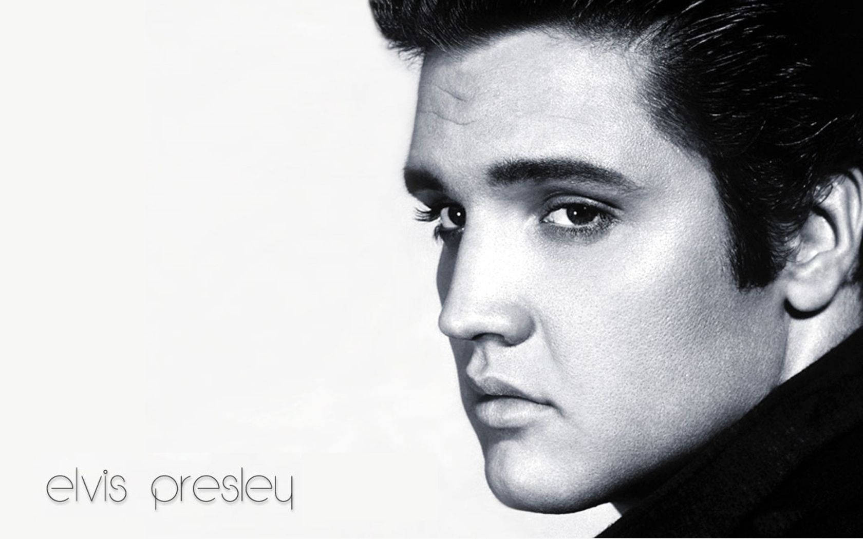 Elvis Presley Side Profile Monochrome Background