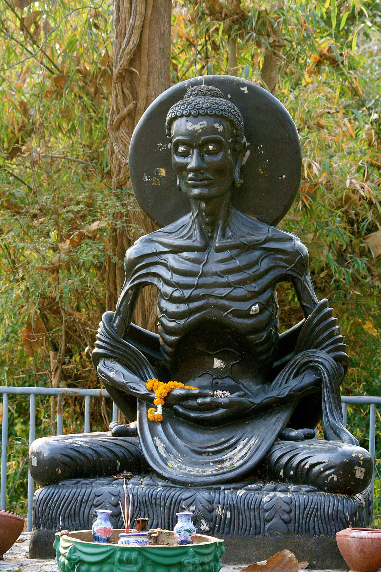 Emaciated Fasting Buddha Background