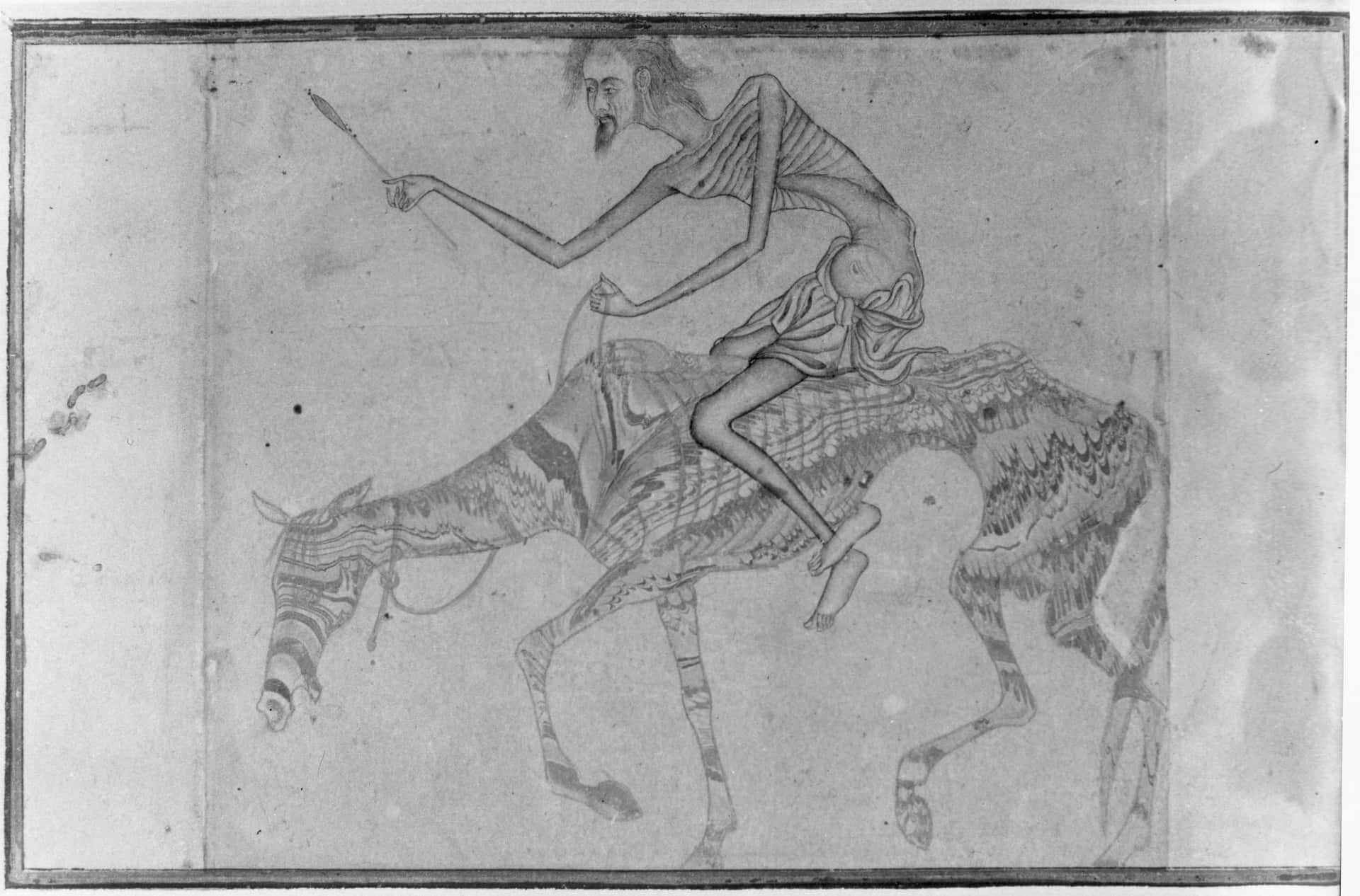 Emaciated Horse Rider Background