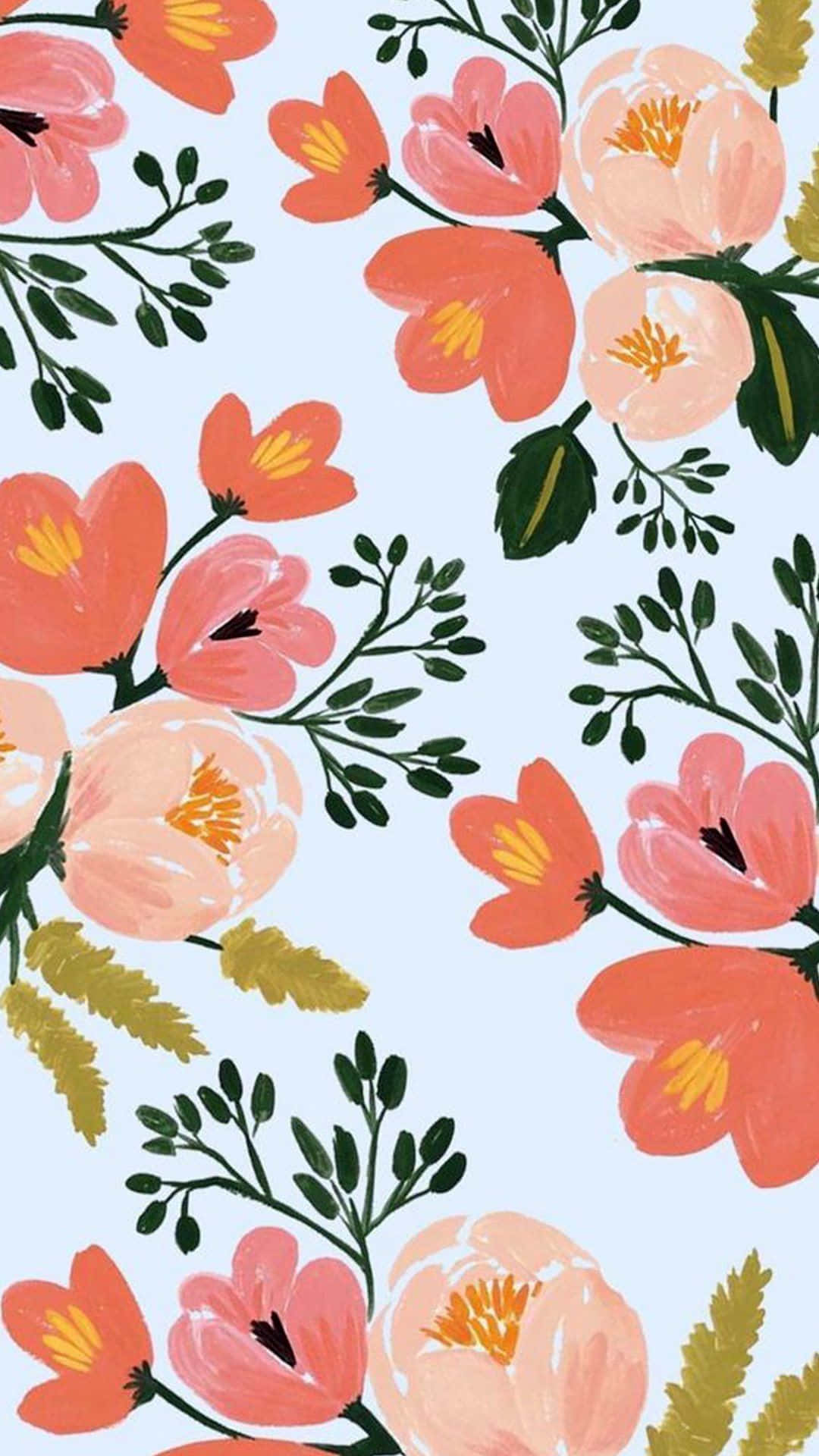 Embark On A Journey Of Effortless Sophistication With This Cute Floral Wallpaper. Background