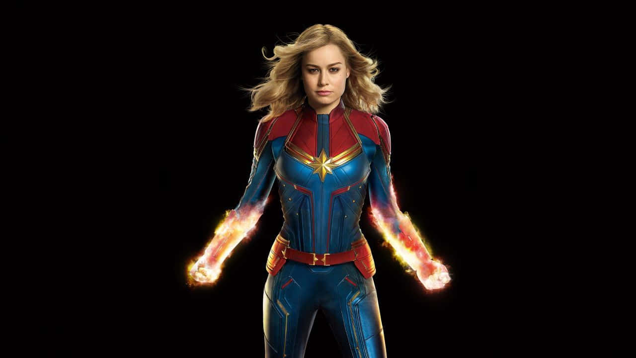 Embark On An Intergalactic Journey With Captain Marvel Background
