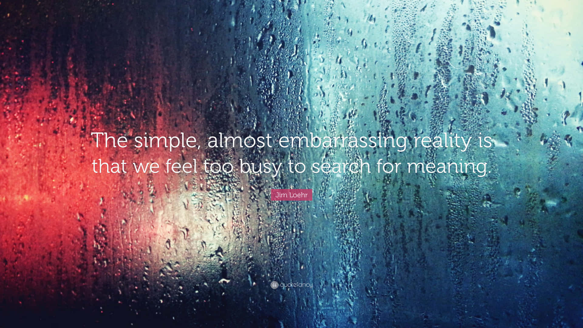 Embarrassing Reality Quote Rainy Window