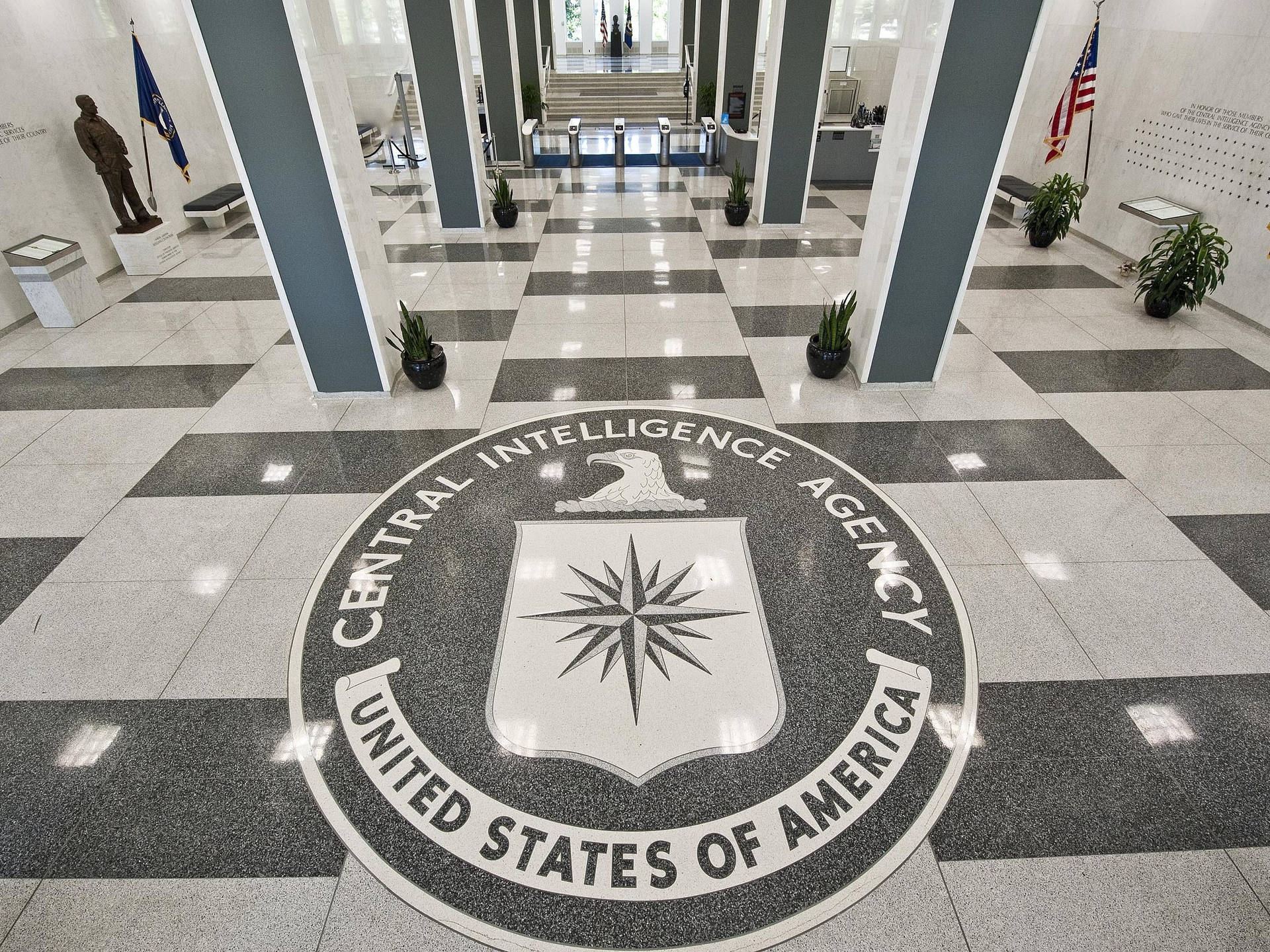 Emblem Of Authority - Cia Logo On Government Building Background