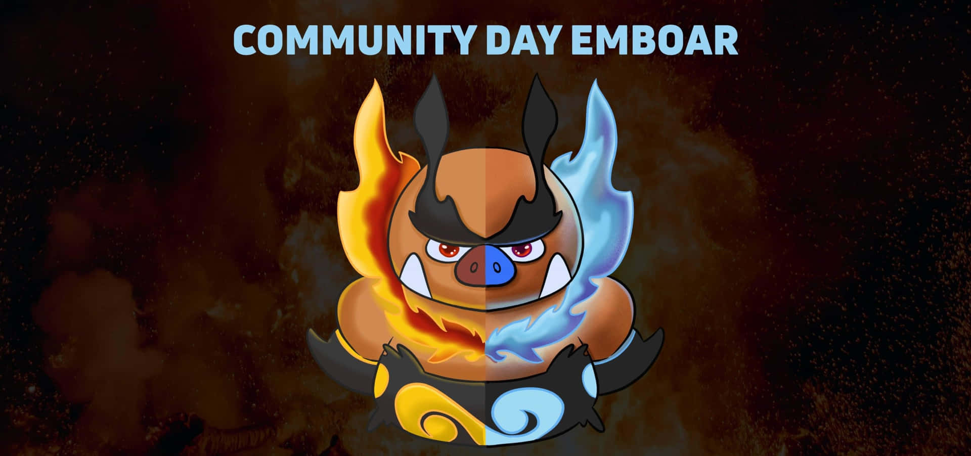 Emboar Split Into Two Background