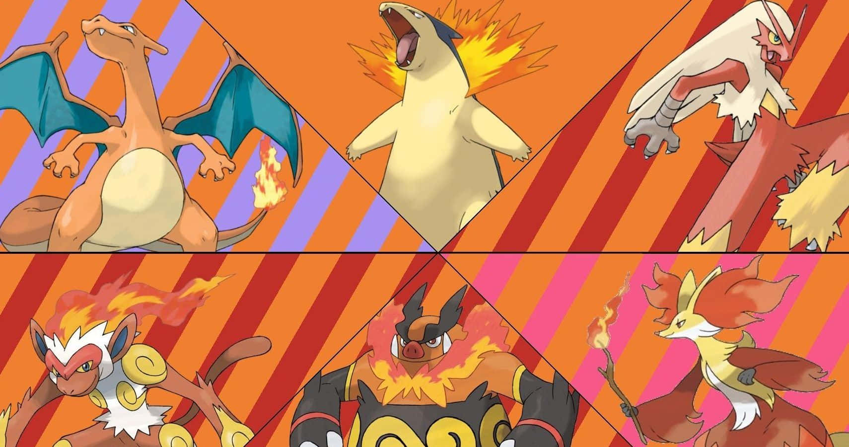 Emboar With The Other Fire Fighting Pokemon Species