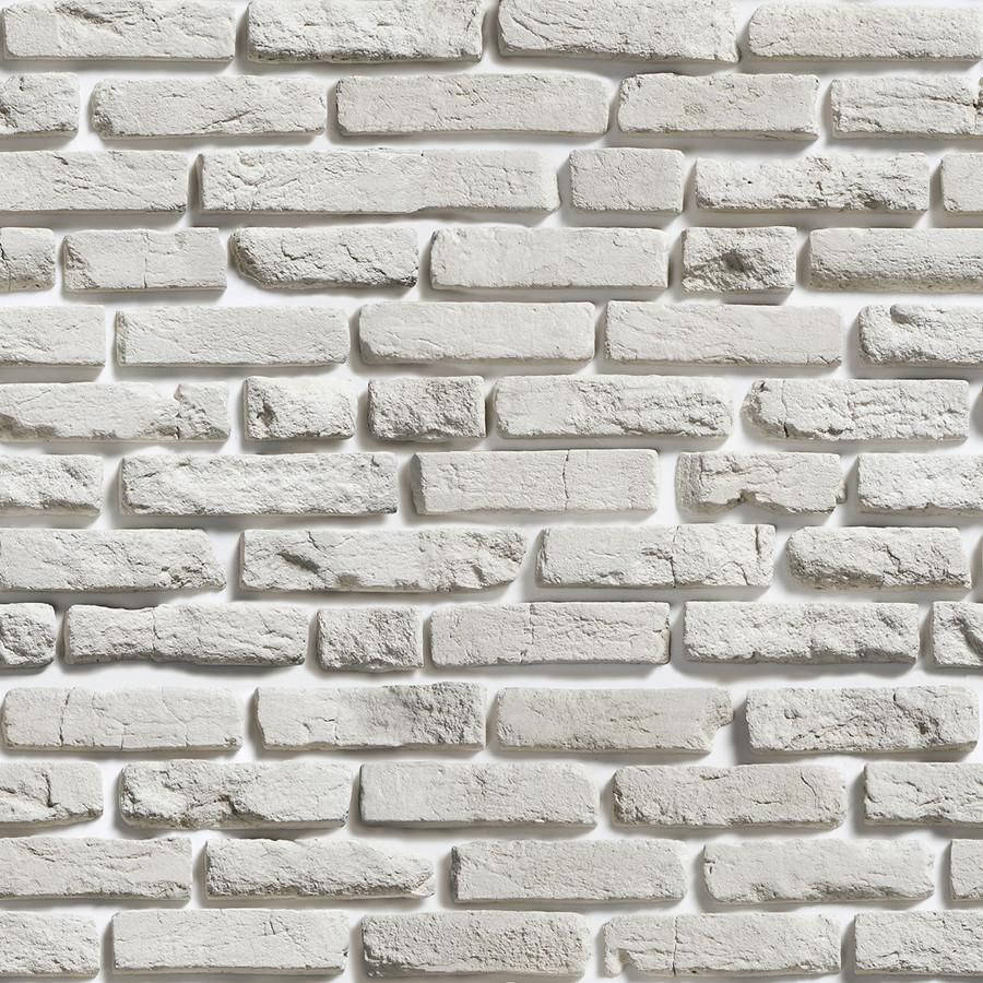 Embossed Faux White Brick Wall Background