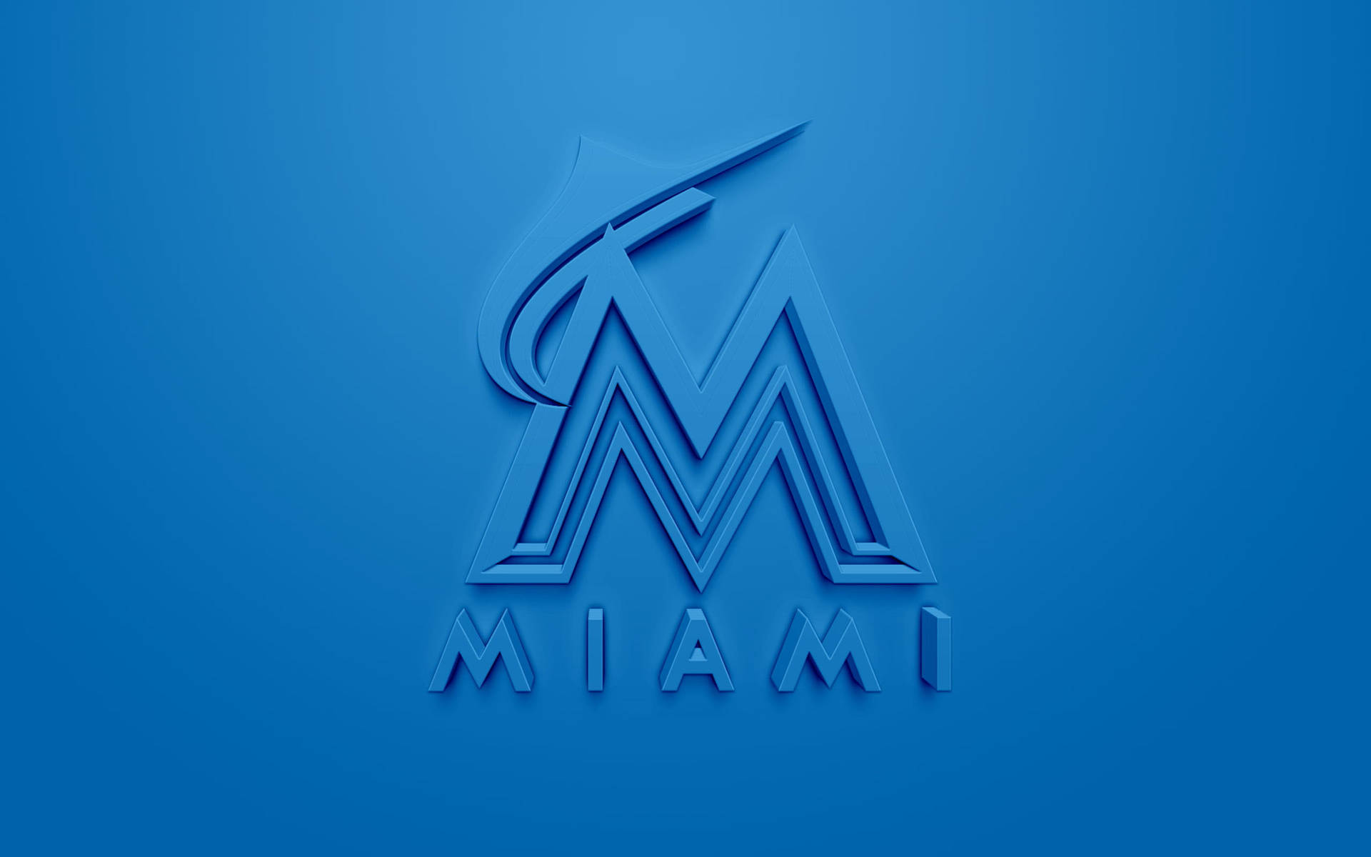 Embossed Miami Marlins Logo Background